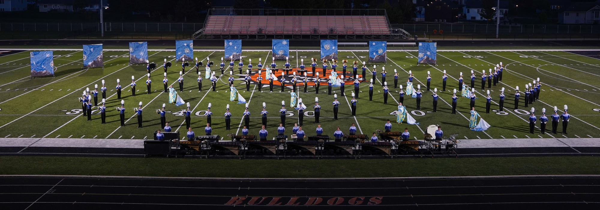 The official photo of the 2025-26 Byron Center High School Marching Band.