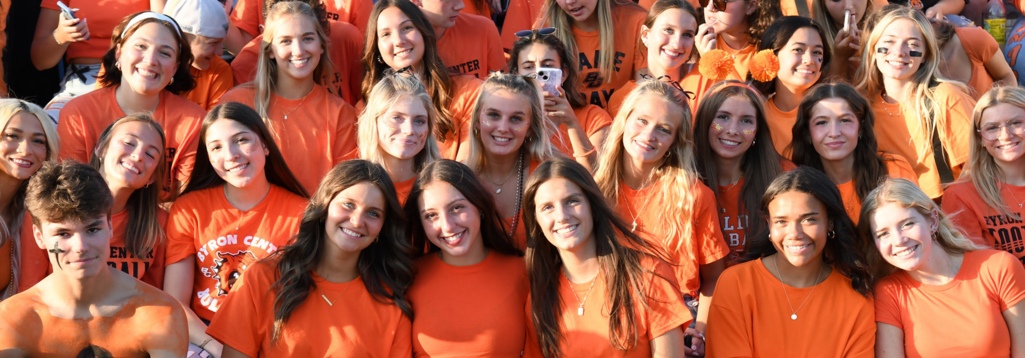 BCHS seniors show their bulldog spirit at the homecoming football game.